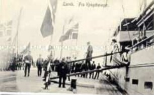 Ankunft des norwegischen Königspaares in Larvik