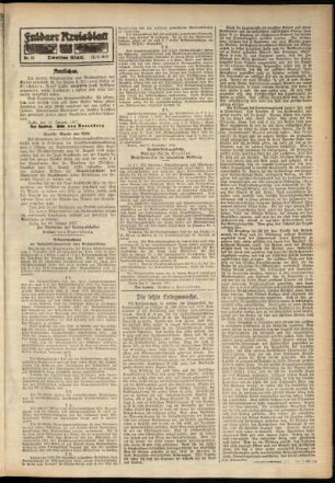 Zweite Ausgabe vom Samstag, den 13. Januar 1917.