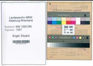 Entnazifizierung Eduard Engel , geb. 03.10.1919 (Schlosser)
