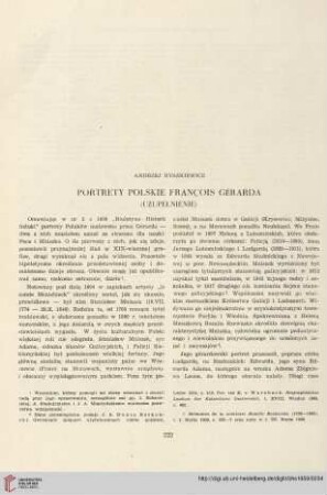 21: Portrety polskie François Gerarda (uzupełnienie)