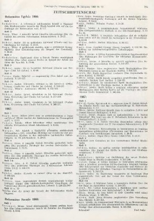 Zeitschriftenschau