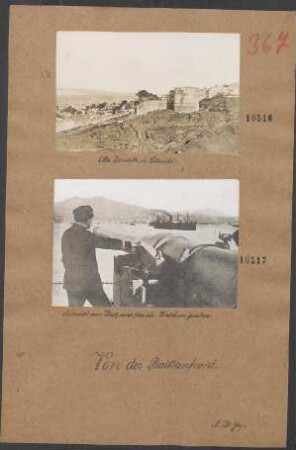 Von der Balkanfront: Saloniki vom Deck eines französ. Zerstörers gesehen