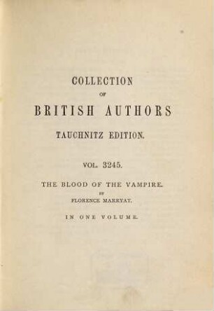 The blood of the vampire
