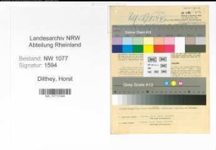 Entnazifizierung Horst Dilthey , geb. 15.07.1902 (Polizist)