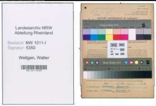 Entnazifizierung Walter Weltgen , geb. 06.09.1913 (Polizeibeamter)
