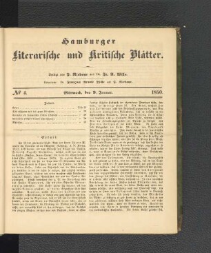 No. 4. 9. Januar 1850