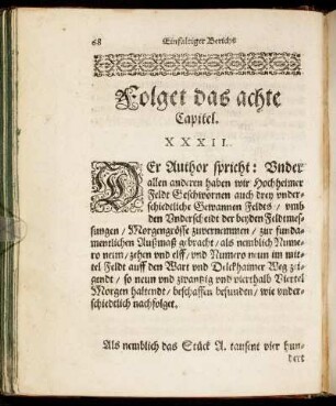 Folget das achte Capitel.