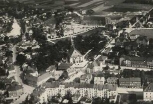 Rodewisch (b Kreis Auerbach ). Stadtansicht. Luftbildaufnahme