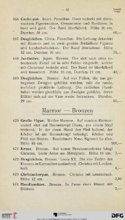 Marmor- Bronzen (Nr. 670-684)