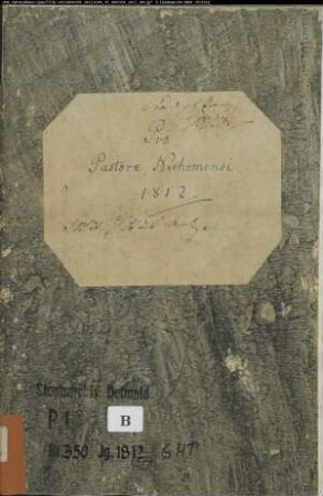 Zivilstandsregister der katholischen Gemeinde Nieheim, Kreis Höxter (GAHT 1812) (Gemeinde: Katholische Gemeinde Nieheim)