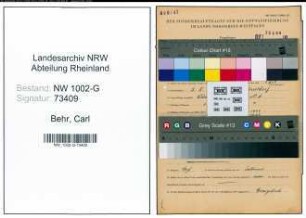 Entnazifizierung Carl Behr, geb. 02.05.1887 (Glaser)