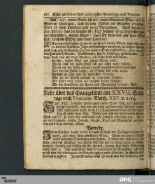 Rede über das Evangelium am XXVII. Sonntage nach Trinitatis