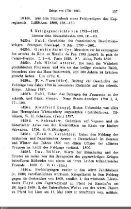 4. Kriegsgeschichte von 1792-1815