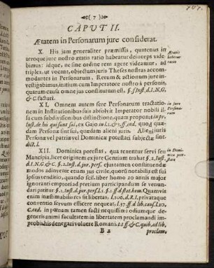 Caput II. Ætatem in Personarum jure considerat.