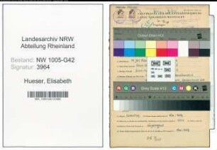 Entnazifizierung Elisabeth Hueser , geb. 10.07.1922 ()