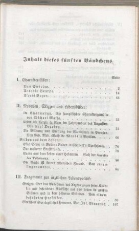 Inhalt dieses fünften Bändchens.
