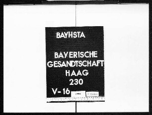 Passierscheine für den bayerischen Gesandten Gansinot