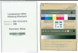 Entnazifizierung Maria Kammann , geb. 15.02.1895 (Milchhaendlerin)