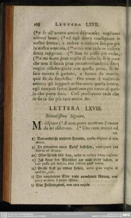Lettera LXVIII. Stimatissimo Signore