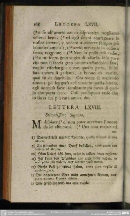 Lettera LXVIII. Stimatissimo Signore
