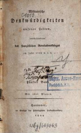 Neues militairisches Journal. 12 = St. 23/24. 1804
