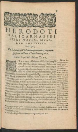 Herodoti Halicarnassei Libri Novem, Musarum Nominibus inscripti ...