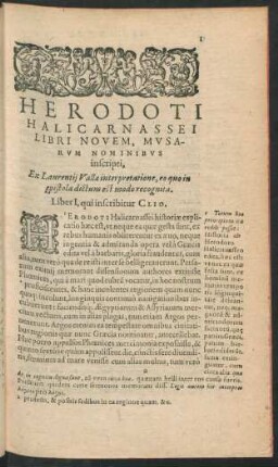 Herodoti Halicarnassei Libri Novem, Musarum Nominibus inscripti ...