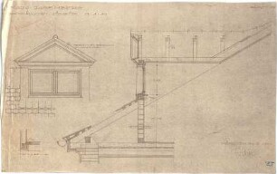 Fischer, Theodor; München, Arcisstr. 20; Haus Jagenberg - Dachhäuschen Süd (Schnitte, Detail)
