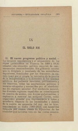 IX. El siglo XIX