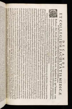 Decanus Et Collegium Facultatis Medicae In Inclyta Tubinga Omnibus & Singulis Has Lecturis hygiainein