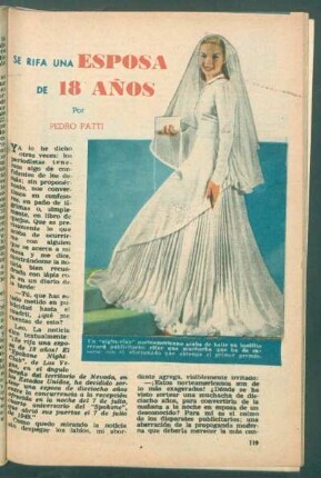 Se rifa una esposa de 18 años