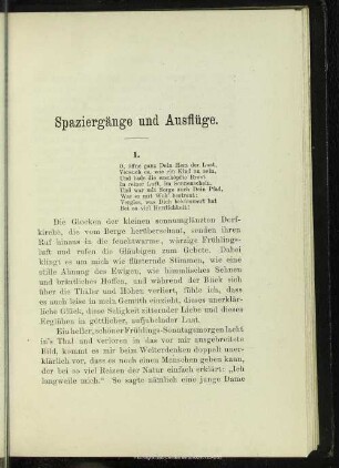 Spaziergänge und Ausflüge