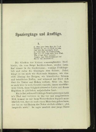 Spaziergänge und Ausflüge