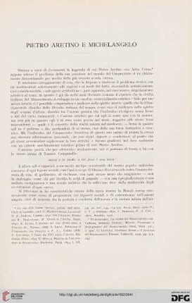 25: Pietro Aretino e Michelangelo