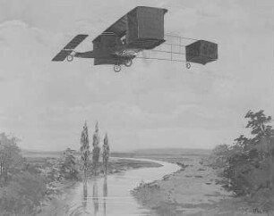 Paulhans Flug über Juvisy : Technikgeschichte | Fliegende Menschen | Flugzeuge | Projekte und Versuche