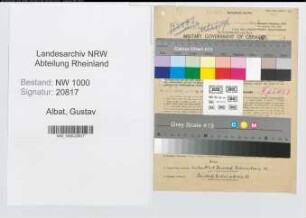 Entnazifizierung Gustav Albat, geb. 13.01.1886 (Vollzugsbeamter)