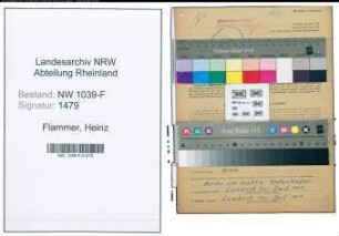 Entnazifizierung Heinz Flammer , geb. 11.07.1921 (Angestellter)