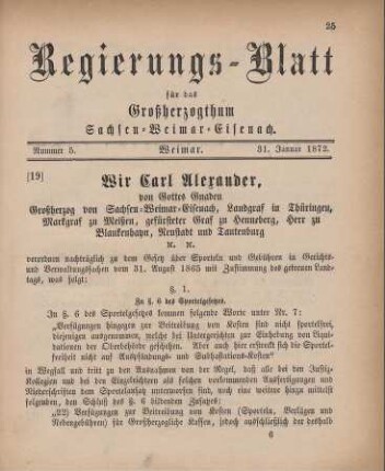 Nr. 5 : 31. Januar 1872
