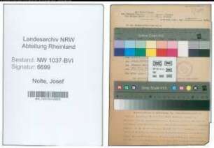 Entnazifizierung Josef Nolte , geb. 16.05.1905 (Pfleger)