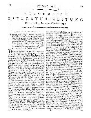 [Wichmann, C. A.]: Die allgemeinen oekonomischen Regierungs-Maximen eines Agricultur-Staats. Leipzig: Müller 1787