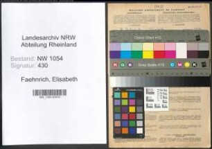 Entnazifizierung Elisabeth Faehnrich , geb. 30.09.1919 ()