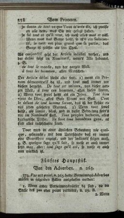 Fünftes Hauptstük. Von den Adverbes.