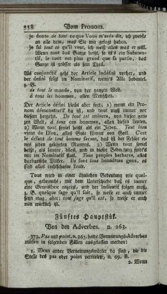 Fünftes Hauptstük. Von den Adverbes.