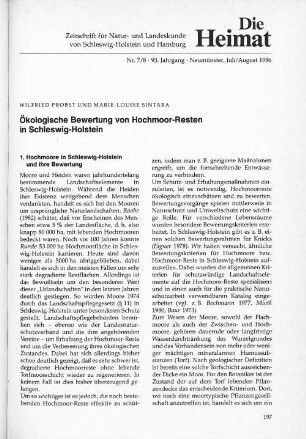 Nr. 7/8 - 93. Jahrgang - Neumünster, Juli/August 1986
