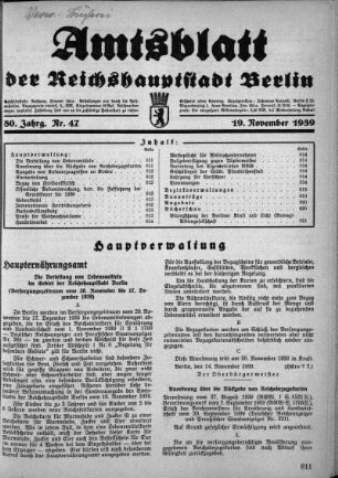1939,47: Nr. 47, 19. November 1939