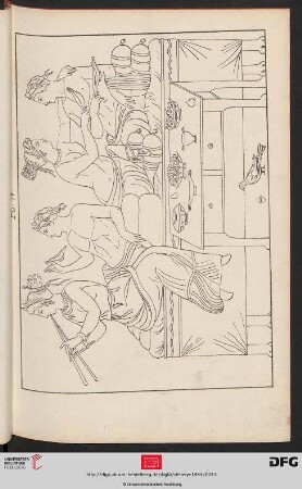 Pl. IV. [Festmahl, nach griechischer Vase]