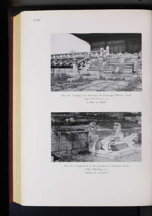 Abb. 160. Aufgang zum Thronsaal des Kyong-pok-Palastes, Seoul. (Vgl. Abb. 28 und 29.) 16. bzw. 19. Jahrh.
