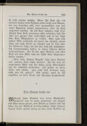 Der Sturm bricht los