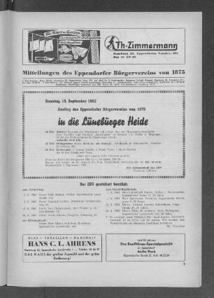 Ausflug des Eppendorfer Bürgervereins von 1875 in die Lüneburger Heide