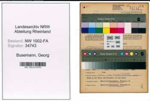 Entnazifizierung Georg Busemann, geb. 21.03.1883 (Metzger)